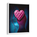 Corazón Rosa de Piel Sobre Piel Rosa y Azúl - DeLaVegaGaming | Cuadro decorativo de Canvas Lab