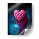 Corazón Rosa de Piel Sobre Piel Rosa y Azúl - DeLaVegaGaming | Cuadro decorativo de Canvas Lab