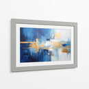 Abstracto Azul Y Dorado - Obed Pereyra | Cuadro decorativo de Canvas Lab