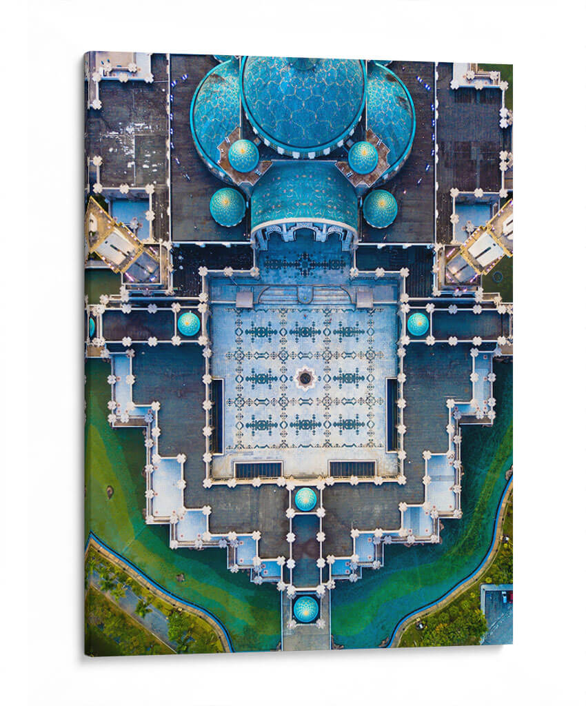 Wilayah Mosque desde arriba | Cuadro decorativo de Canvas Lab