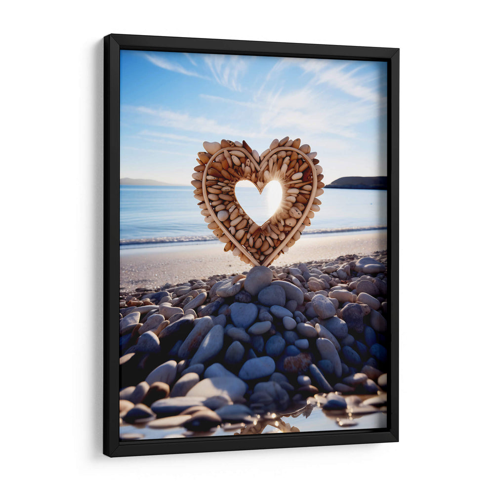 Corazón de Piedras en la Playa - DeLaVegaGaming | Cuadro decorativo de Canvas Lab