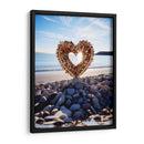Corazón de Piedras en la Playa - DeLaVegaGaming | Cuadro decorativo de Canvas Lab