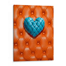 Corazón de Piel Verde Azul Sobre Piel Naranja - DeLaVegaGaming | Cuadro decorativo de Canvas Lab