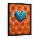 Corazón de Piel Verde Azul Sobre Piel Naranja - DeLaVegaGaming | Cuadro decorativo de Canvas Lab