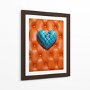 Corazón de Piel Verde Azul Sobre Piel Naranja - DeLaVegaGaming | Cuadro decorativo de Canvas Lab