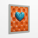 Corazón de Piel Verde Azul Sobre Piel Naranja - DeLaVegaGaming | Cuadro decorativo de Canvas Lab