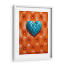 Corazón de Piel Verde Azul Sobre Piel Naranja - DeLaVegaGaming | Cuadro decorativo de Canvas Lab