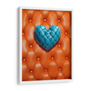 Corazón de Piel Verde Azul Sobre Piel Naranja - DeLaVegaGaming | Cuadro decorativo de Canvas Lab