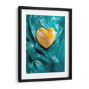 Corazón de Mármol Amarillo Sobre Plástico Verde - DeLaVegaGaming | Cuadro decorativo de Canvas Lab