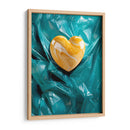 Corazón de Mármol Amarillo Sobre Plástico Verde - DeLaVegaGaming | Cuadro decorativo de Canvas Lab