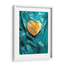 Corazón de Mármol Amarillo Sobre Plástico Verde - DeLaVegaGaming | Cuadro decorativo de Canvas Lab