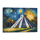 Chichen Itza estilo Van Gogh - Mavel Per | Cuadro decorativo de Canvas Lab