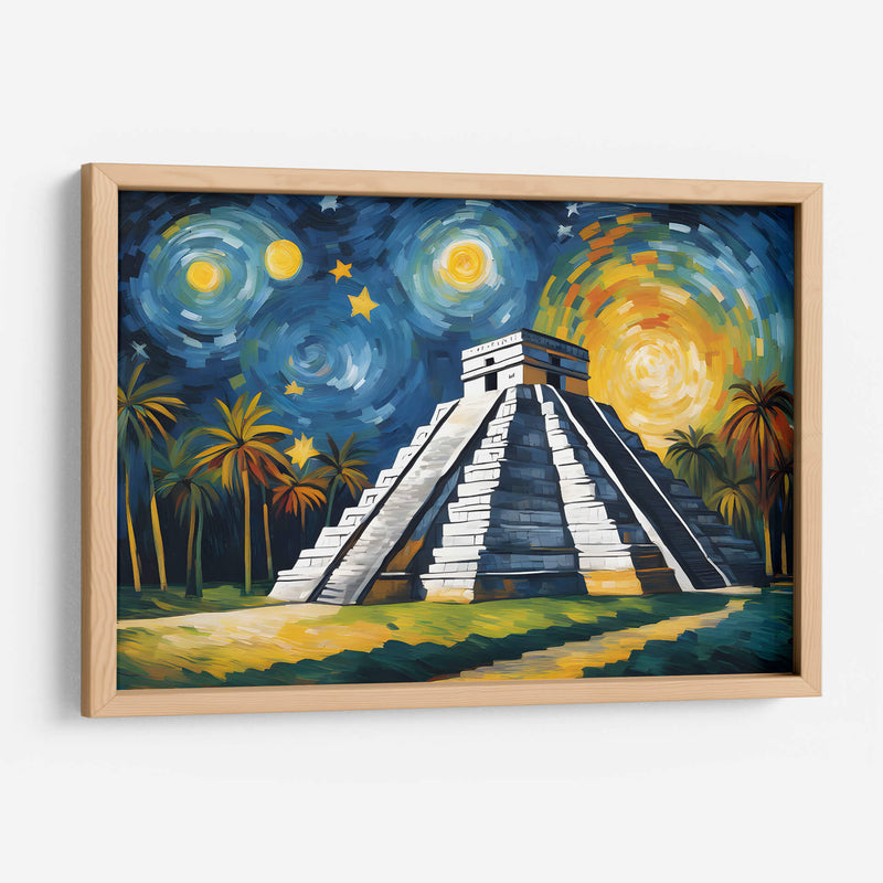 Chichen Itza estilo Van Gogh - Mavel Per | Cuadro decorativo de Canvas Lab