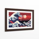La Gran Ola Cielo Rojo - Mavel Per | Cuadro decorativo de Canvas Lab