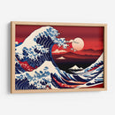 La Gran Ola Cielo Rojo - Mavel Per | Cuadro decorativo de Canvas Lab