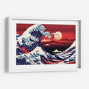 La Gran Ola Cielo Rojo - Mavel Per | Cuadro decorativo de Canvas Lab