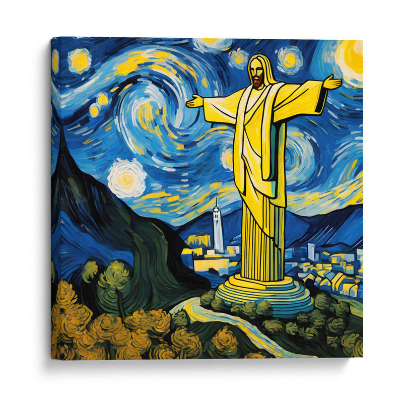 Cristo Redentor al estilo Vicent Van Gogh - Mavel Per | Cuadro decorativo de Canvas Lab