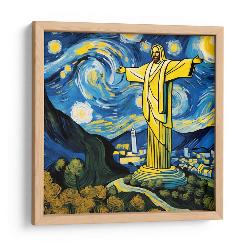 Cristo Redentor al estilo Vicent Van Gogh - Mavel Per | Cuadro decorativo de Canvas Lab
