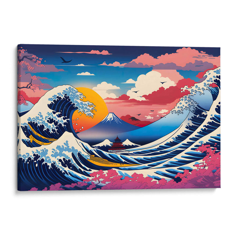 La Gran Ola a todo color - Mavel Per | Cuadro decorativo de Canvas Lab