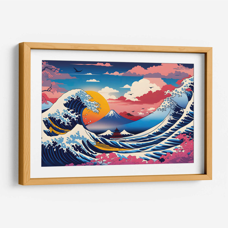 La Gran Ola a todo color - Mavel Per | Cuadro decorativo de Canvas Lab