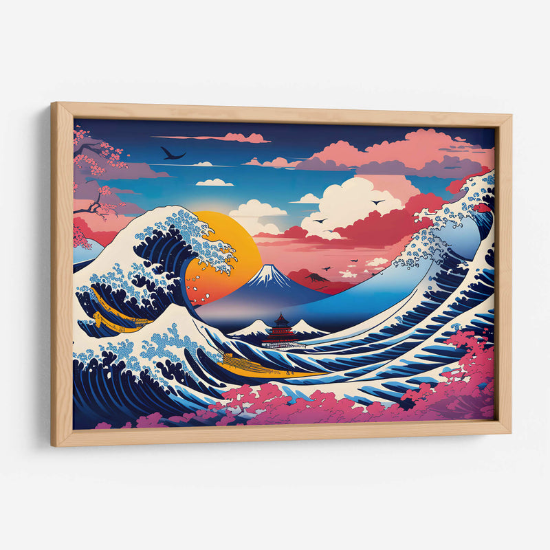 La Gran Ola a todo color - Mavel Per | Cuadro decorativo de Canvas Lab