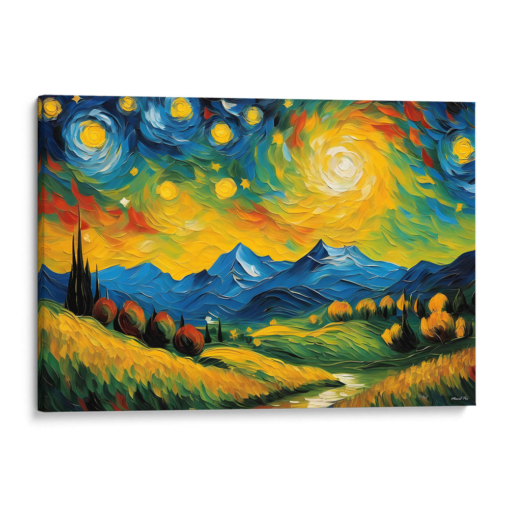 Combinación paisaje al estilo Vicent Van Gogh - Mavel Per | Cuadro decorativo de Canvas Lab