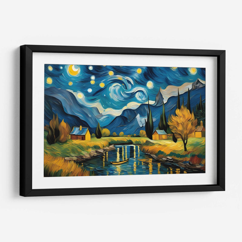 Combinación paisaje con rio al estilo Vicent Van Gogh - Mavel Per | Cuadro decorativo de Canvas Lab