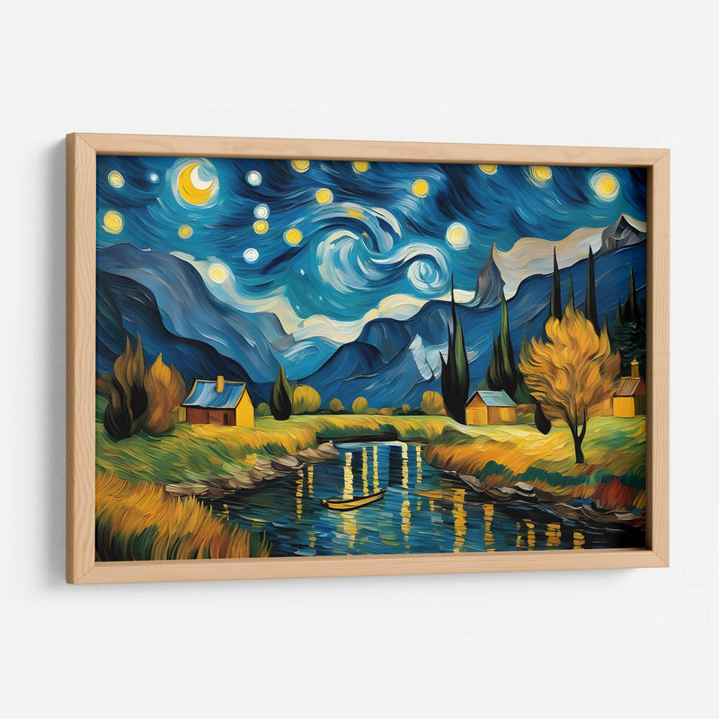 Combinación paisaje con rio al estilo Vicent Van Gogh - Mavel Per | Cuadro decorativo de Canvas Lab