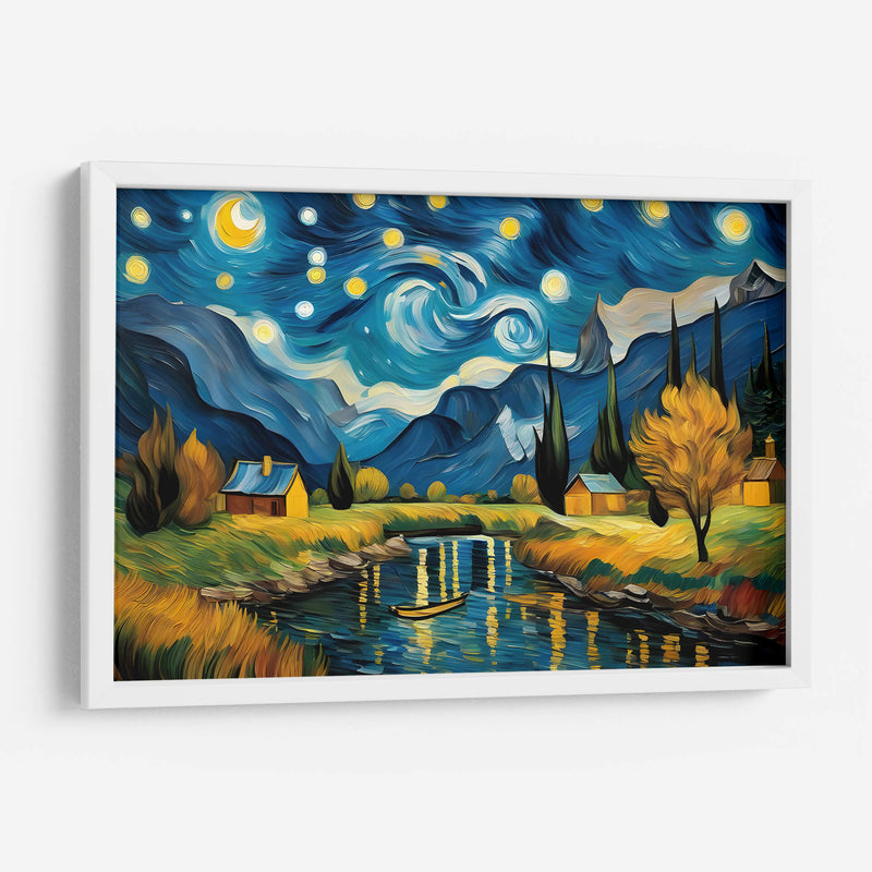 Combinación paisaje con rio al estilo Vicent Van Gogh - Mavel Per | Cuadro decorativo de Canvas Lab