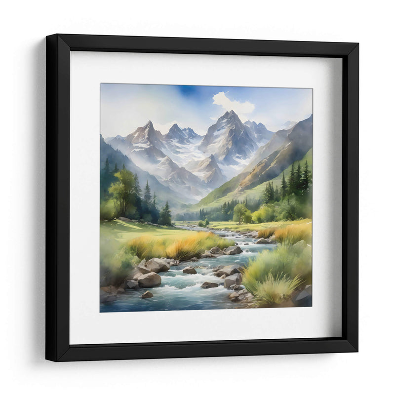 Paisaje Montañoso en acuarela - Mavel Per - Mavel Per | Cuadro decorativo de Canvas Lab