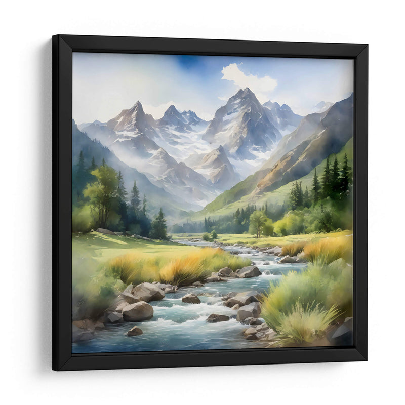 Paisaje Montañoso en acuarela - Mavel Per - Mavel Per | Cuadro decorativo de Canvas Lab