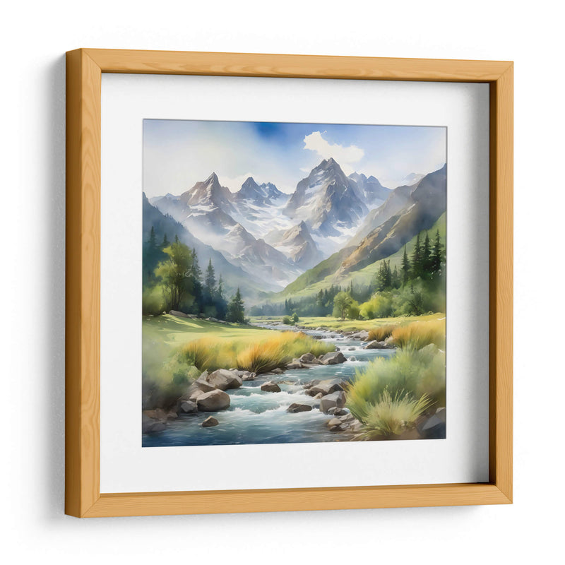 Paisaje Montañoso en acuarela - Mavel Per - Mavel Per | Cuadro decorativo de Canvas Lab