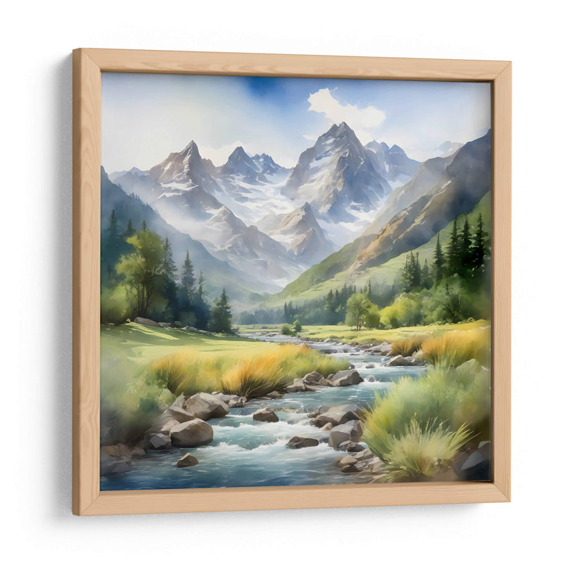 Paisaje Montañoso en acuarela - Mavel Per - Mavel Per | Cuadro decorativo de Canvas Lab