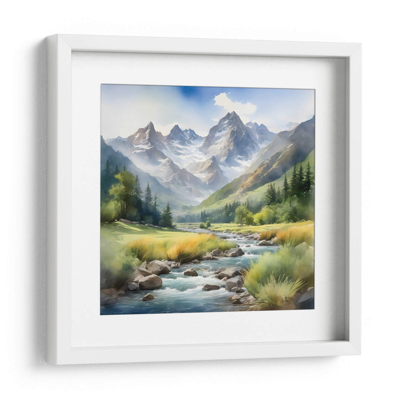 Paisaje Montañoso en acuarela - Mavel Per - Mavel Per | Cuadro decorativo de Canvas Lab