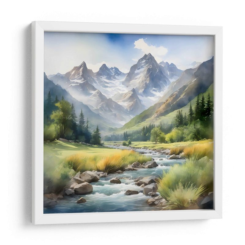 Paisaje Montañoso en acuarela - Mavel Per - Mavel Per | Cuadro decorativo de Canvas Lab