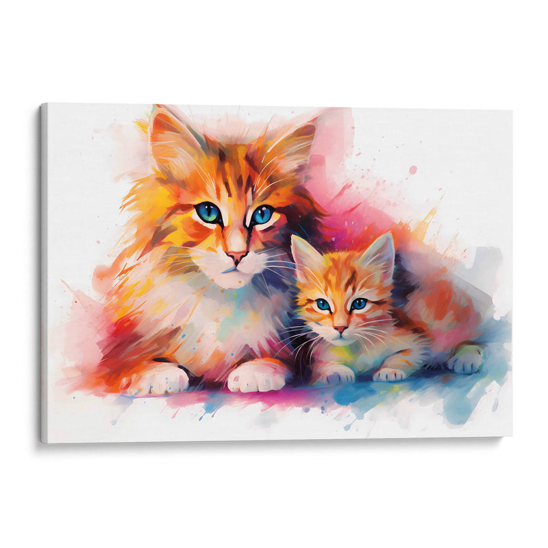 Familia Felina - Dominico Zafri | Cuadro decorativo de Canvas Lab