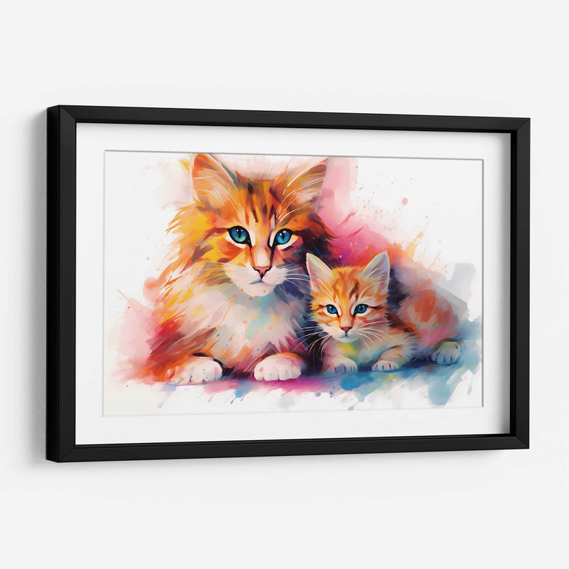 Familia Felina - Dominico Zafri | Cuadro decorativo de Canvas Lab