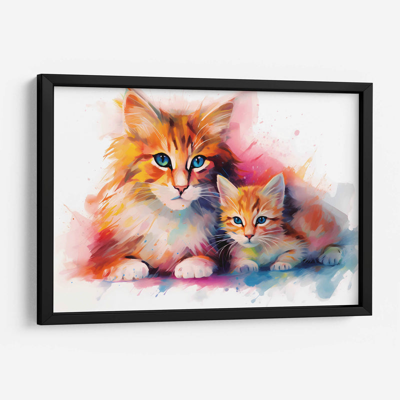 Familia Felina - Dominico Zafri | Cuadro decorativo de Canvas Lab