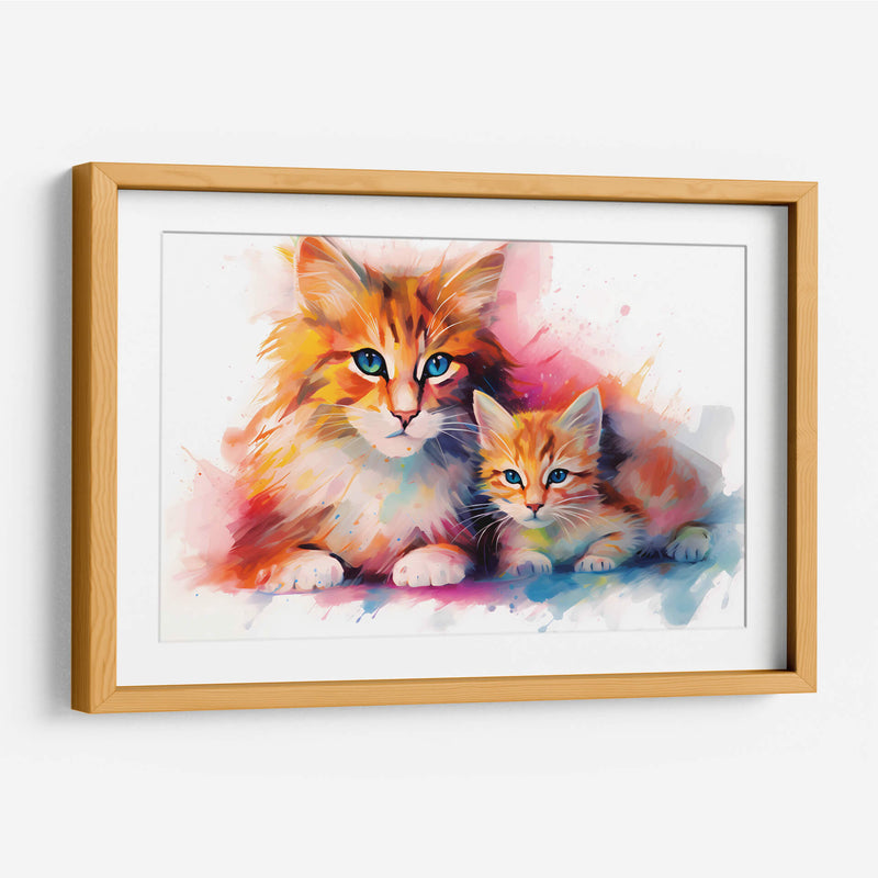 Familia Felina - Dominico Zafri | Cuadro decorativo de Canvas Lab