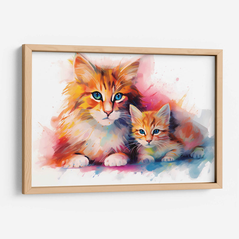 Familia Felina - Dominico Zafri | Cuadro decorativo de Canvas Lab