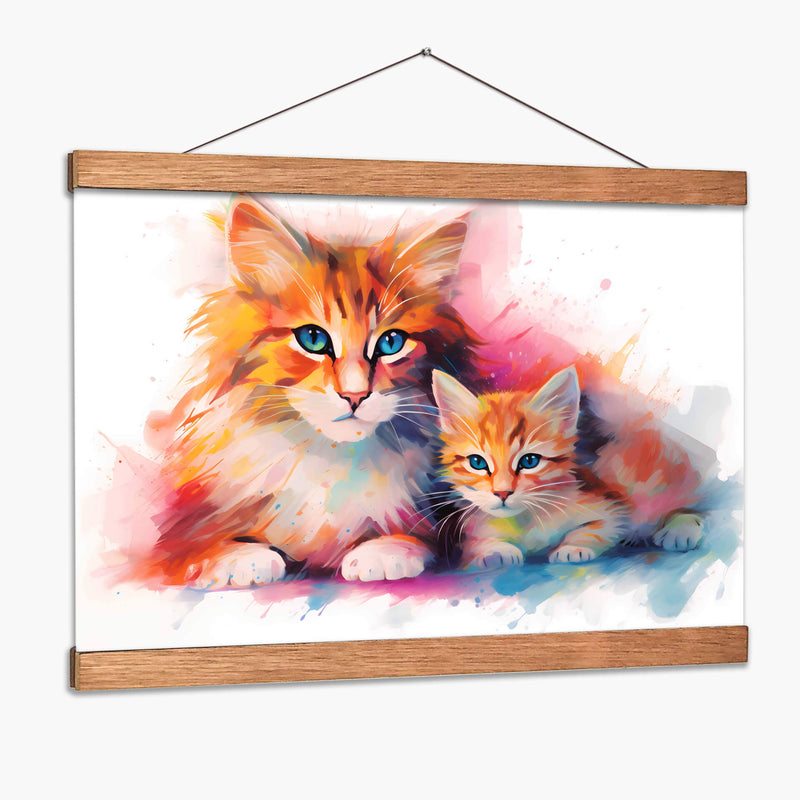 Familia Felina - Dominico Zafri | Cuadro decorativo de Canvas Lab