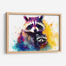 Familia Mapache - Dominico Zafri | Cuadro decorativo de Canvas Lab