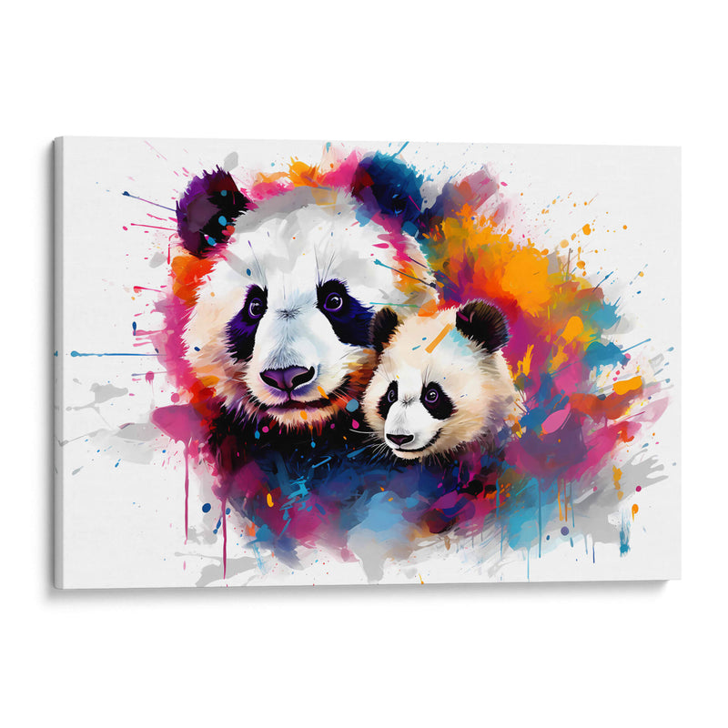 Familia Panda - Dominico Zafri | Cuadro decorativo de Canvas Lab