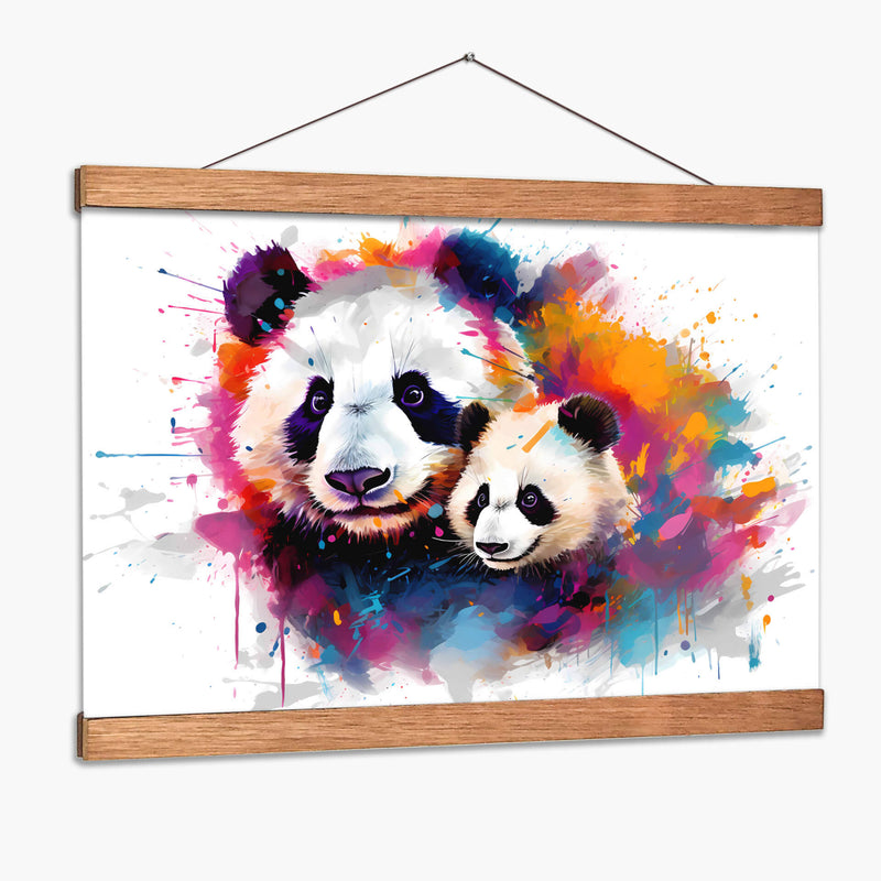 Familia Panda - Dominico Zafri | Cuadro decorativo de Canvas Lab