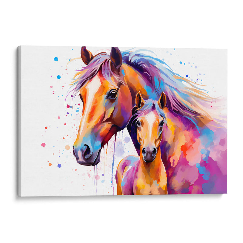 Familia De Caballos - Dominico Zafri | Cuadro decorativo de Canvas Lab