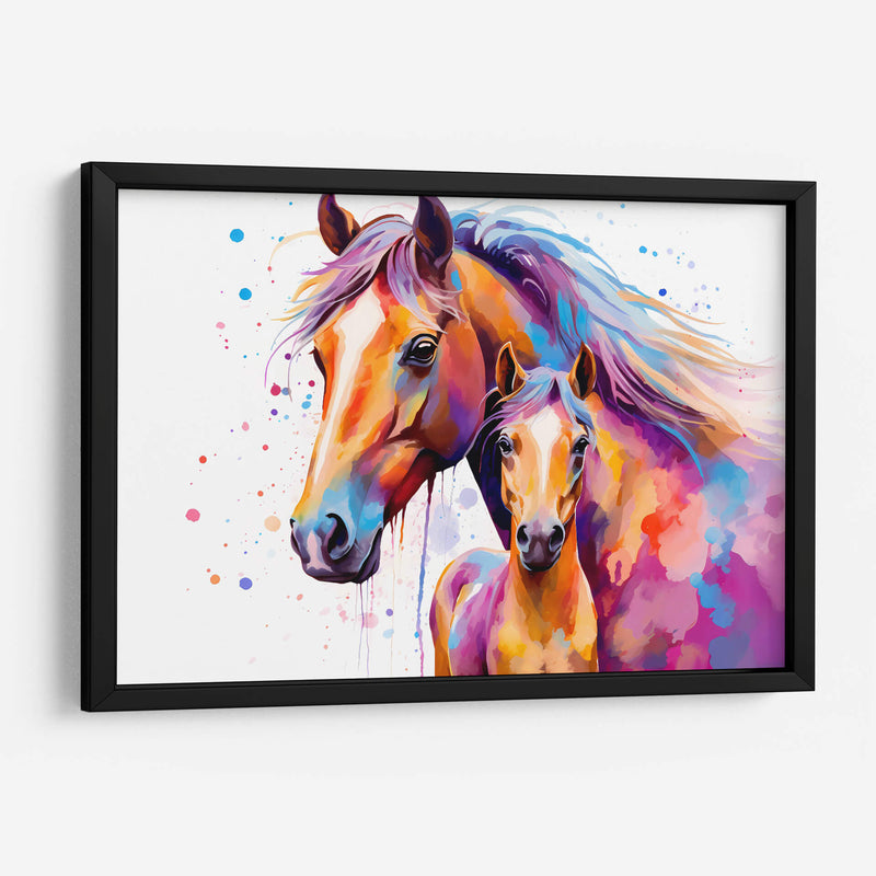 Familia De Caballos - Dominico Zafri | Cuadro decorativo de Canvas Lab