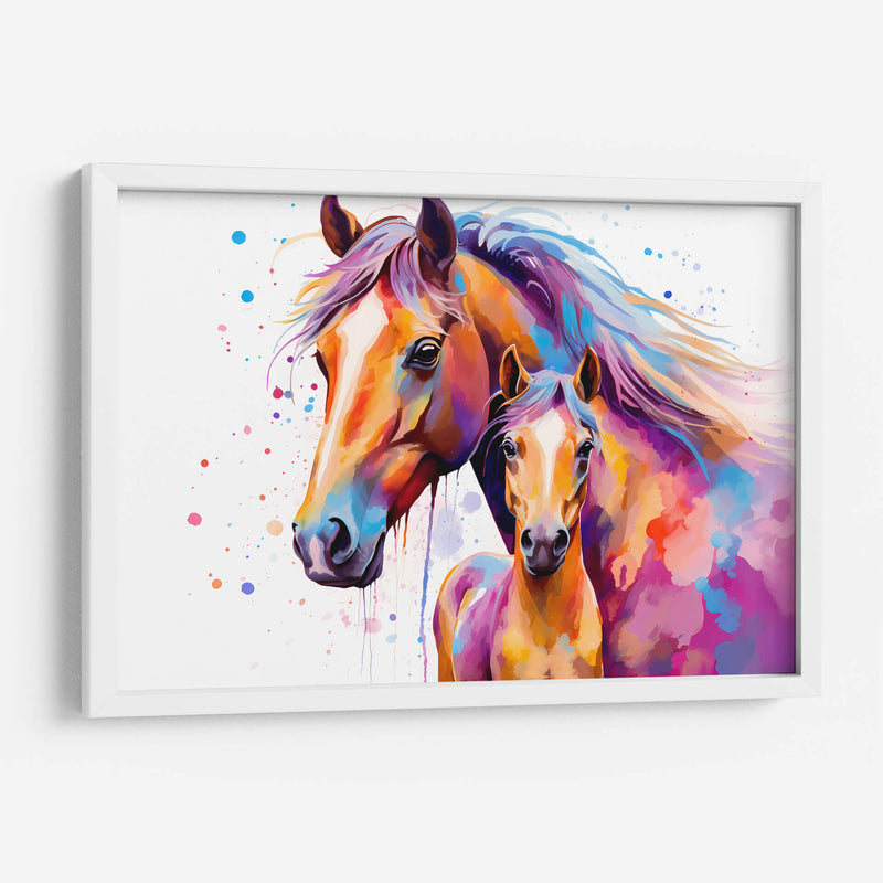 Familia De Caballos - Dominico Zafri | Cuadro decorativo de Canvas Lab