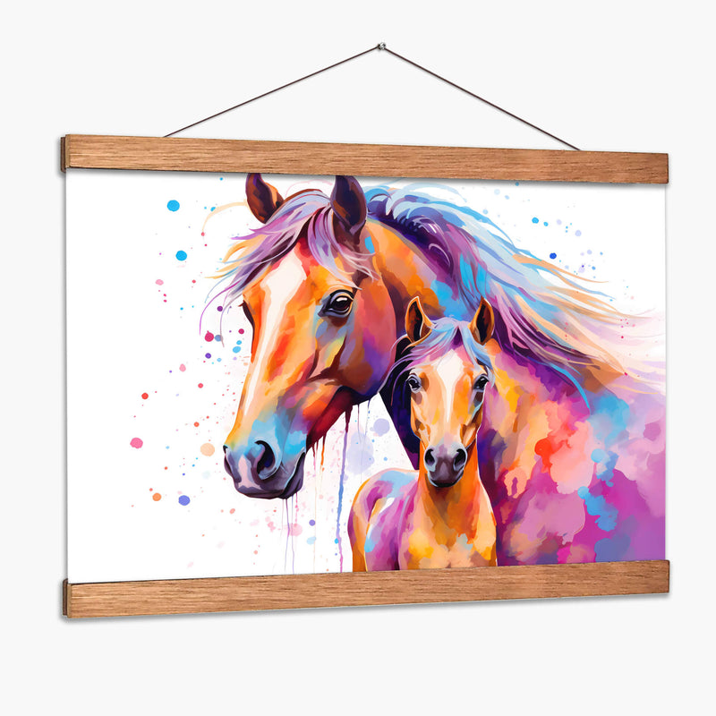 Familia De Caballos - Dominico Zafri | Cuadro decorativo de Canvas Lab