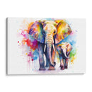 Familia De Elefantes - Dominico Zafri | Cuadro decorativo de Canvas Lab