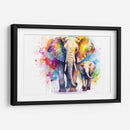 Familia De Elefantes - Dominico Zafri | Cuadro decorativo de Canvas Lab